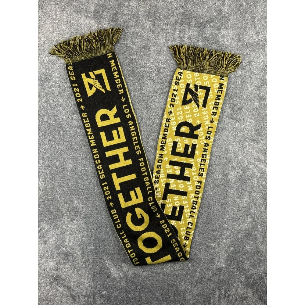 LAFC‎ Los Angeles Football Club 2021 Season Member Scarf Black Gold MLS Soccer